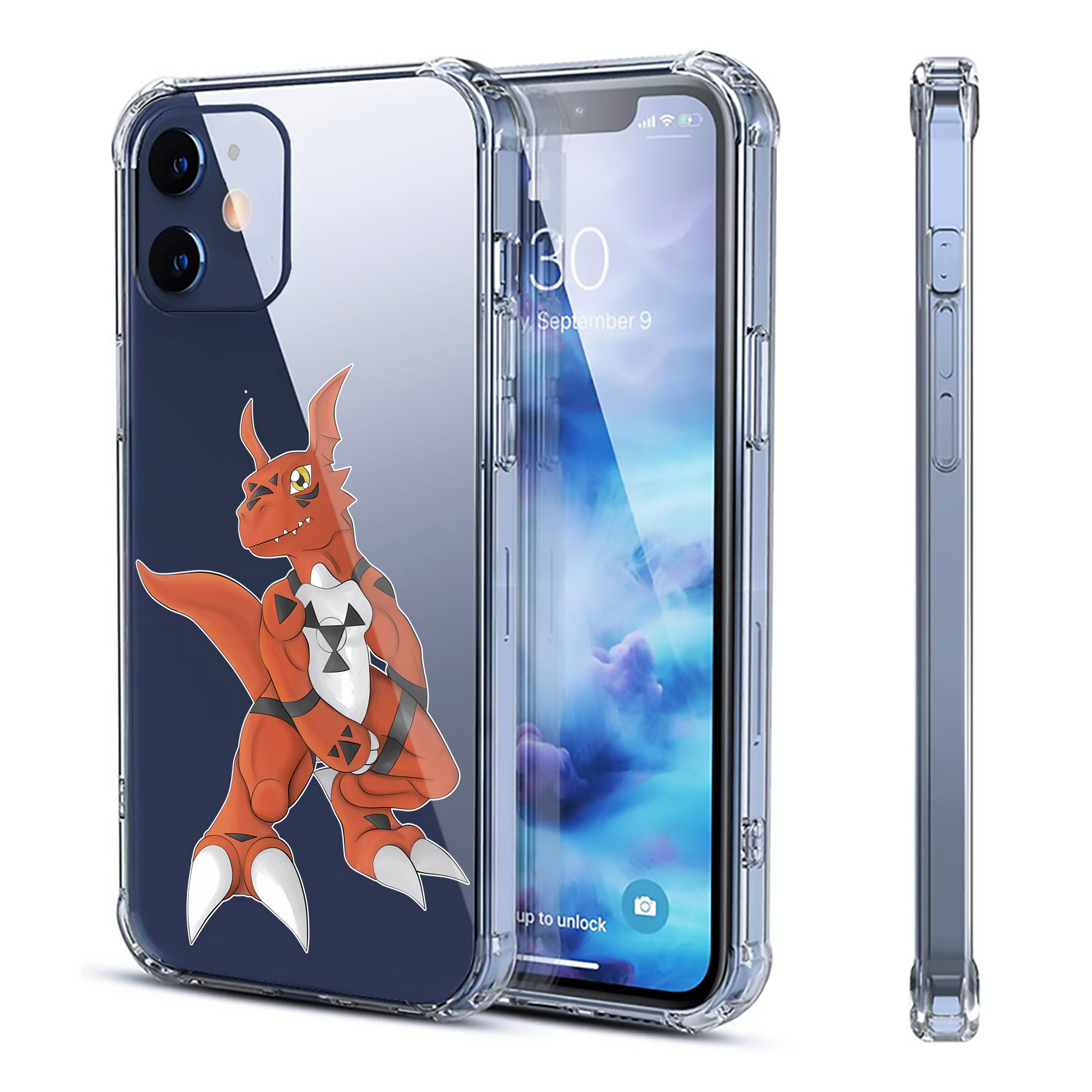 （画像用） Digimon デジタルモンスター/デジモン 【iPhone 12シリーズ対応】透明スマホケース（クリアソフトケース）